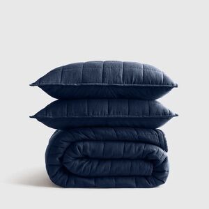 Quince European Linen Box Quilt Set, Twin